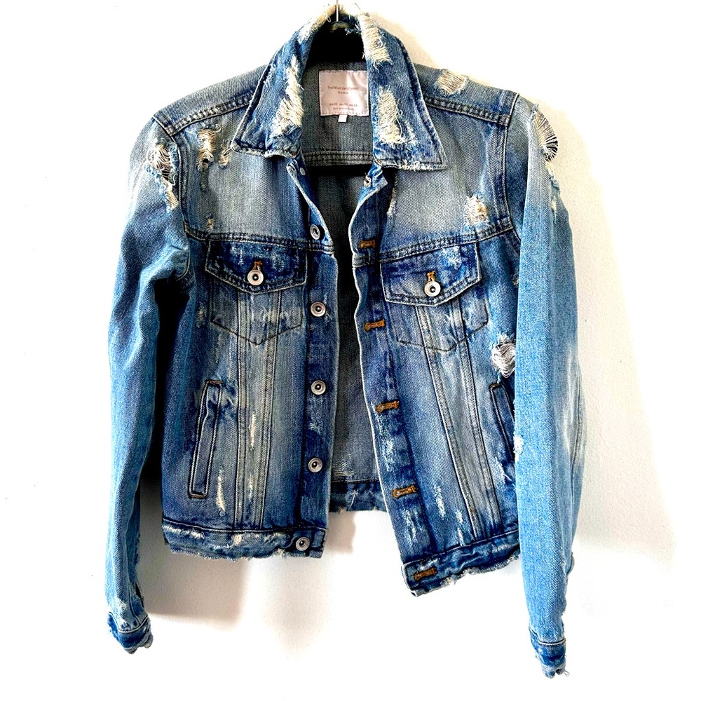 Zara | Distressed Denim Jacket